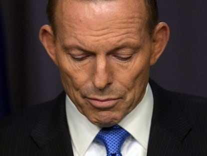 Abbott, este lunes en Canberra (Australia).