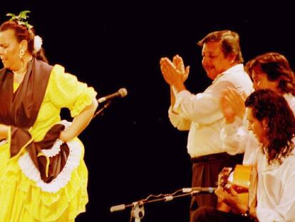 Juana la del Revuelo, durante una actuaci&oacute;n en el Festival de las Minas, en La Uni&oacute;n.