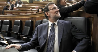 Mariano Rajoy en el Congreso de los Diputados. 