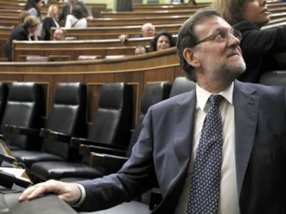 Mariano Rajoy en el Congreso de los Diputados. 