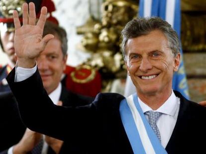President Mauricio Macri of Argentina, after his swearing-in ceremony on Thursday at Casa Rosada.
