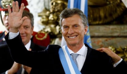 Mauricio Macri, nou president argentí, aquest dijous a la Casa Rosada.