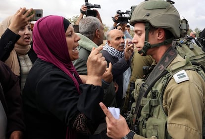 Israel el viernes en el asentamiento judío de Susiya, en Cisjordania.