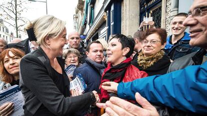 Marine Le Pen, presidenta del Frente Nacional, en Calais, (Francia) en 2014.