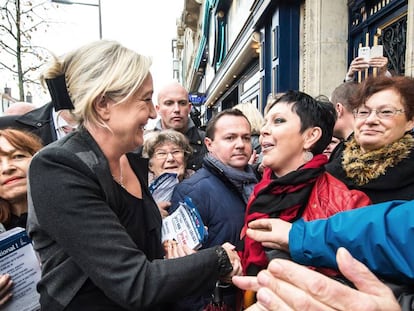 Marine Le Pen, presidenta del Frente Nacional, en Calais, (Francia) en 2014. 