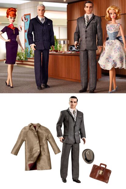 La colección de cuatro muñecos de Mad Men que Mattel lanzó hace unos años fue un auténtico éxito y está agotada en plataformas oficiales, pero se puede encontrar en Amazon con precios algo inflados (a partir de unos 40 euros según el personaje).