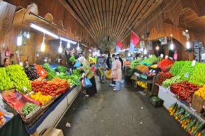 Mercado en la ciudad turca de Trabzon, a orillas del mar Negro.
