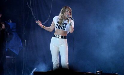 Miley Cyrus en un concierto en Varsovia, Polonia, el pasado junio.