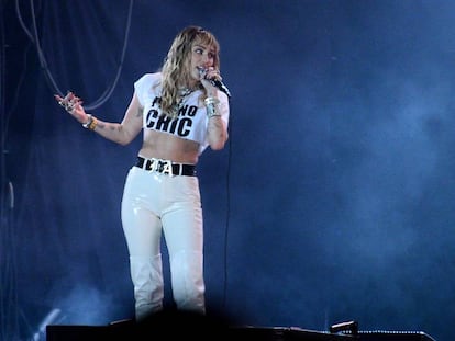 Miley Cyrus en un concierto en Varsovia, Polonia, el pasado junio.