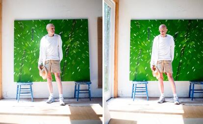 Alex Katz, en su estudio de Lincolnville en 2015. 