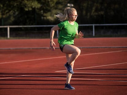 Adiaratou Iglesias entrena en Lugo.