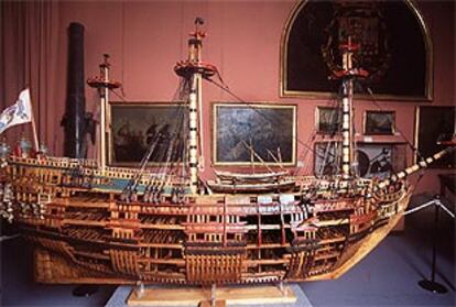 Maqueta de la nave capitana del siglo XVII Nuestra Señora de la Concepción y de las Ánimas.