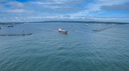 Vista de la costa panameña. 