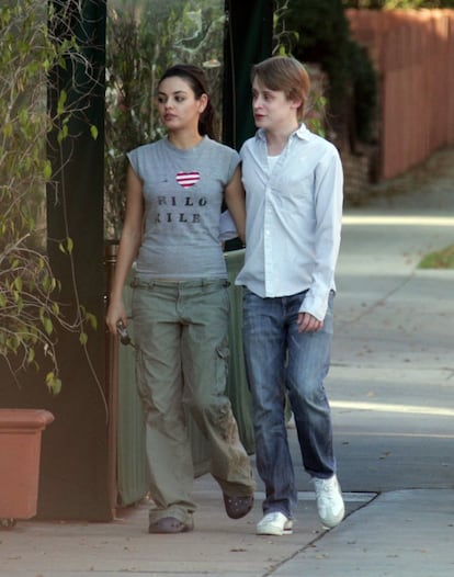 Macaulay Culkin y la también actriz Mila Kunis mantuvieron una relación de ocho años que terminó en 2010 de manera amigable En la imagen, la pareja en 2007.