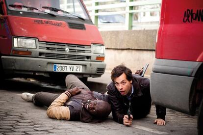 Omar Sy y Laurent Lafitte, en &#039;Incompatibles&#039;.