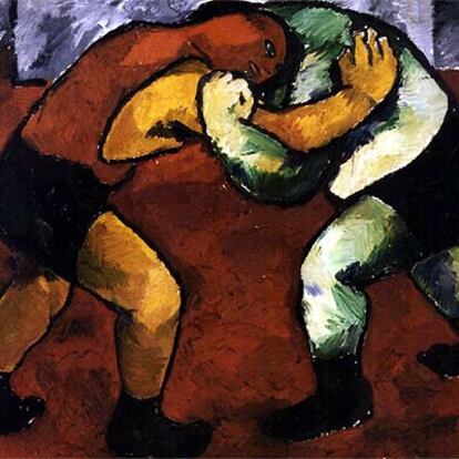 'Luchadoras' (1908-1910), de Natalia Goncharova.