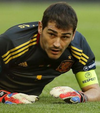 Casillas, ante Italia.