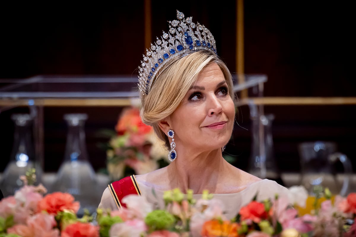 La historia de la tiara de 665 diamantes que ha lucido la reina Máxima de Holanda en el último banquete de Estado