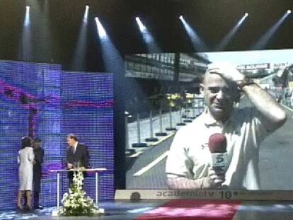 El equipo de Fórmula 1 de Telecinco recibe el premio a la mejor ''Cobertura Deportiva''