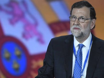 Mariano Rajoy em janeiro na cerimônia de encerramento do congresso do PP, em Madri.