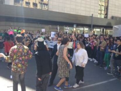 Protesta estudiantil en Alicante.