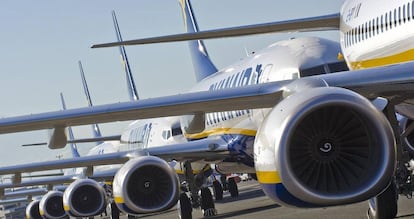 Aviones de Ryanair.