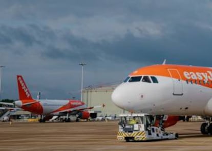 Aviones de la británica Easyjet.