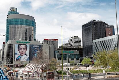 Zona de Azca en Madrid, junto al Paseo de la Castellana.