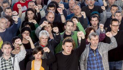 El dirigente de la izquierda abertzale Arnaldo Otegi en un acto político