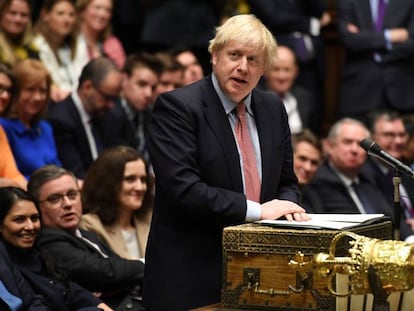El primer ministre britànic, Boris Johnson, al Parlament.