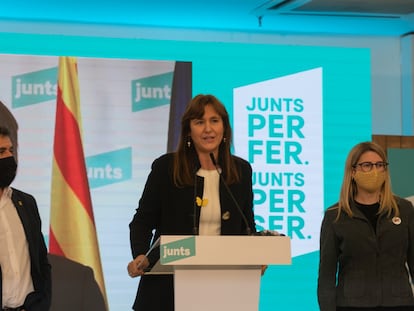 Laura Borràs, entre Jordi Sànchez y Elsa Artadi
