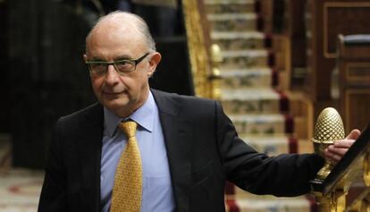 Cristóbal Montoro, en el pleno del Congreso.