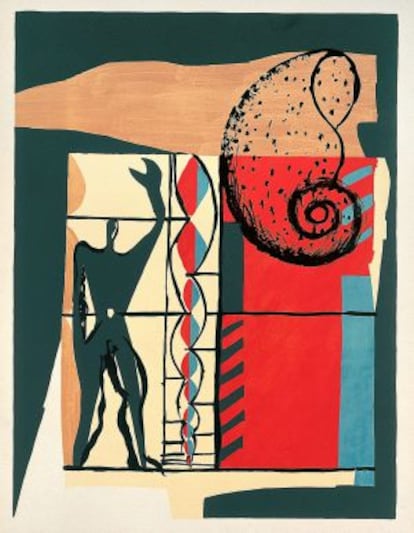 La pintura 'The poem of the Right Angle plates' (1955), de Le Corbusier.