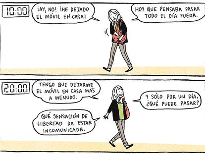 Dejarse el móvil un lunes ‘cualquiera’