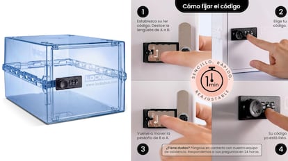 El sistema de cierre de esta caja de almacenamiento es muy intuitivo, fácil y rápido de utilizar.