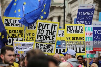 Manifestación anti Brexit en marzo de 2019. 