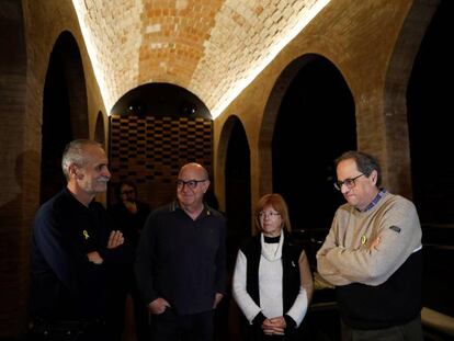 El president de la Generalitat, Quim Torra, al dipòsit del Rei Martí, al barri de Sarrià de Barcelona.