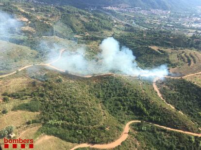 Un incendi recent a Castellbisbal.