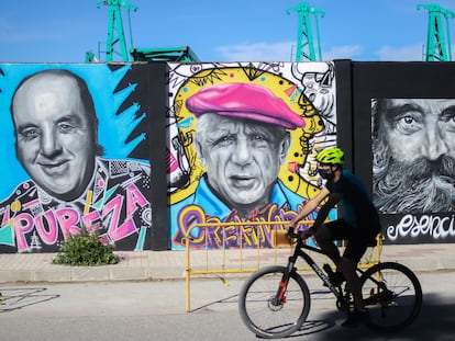 Un grafiti de Chiquito de la Calzada en una calle de Málaga.