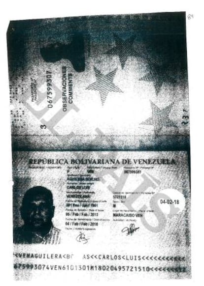 Passaporte fornecido pelo ex-chefe da espionagem venezuelana ao BPA para abrir sua conta em 2009.