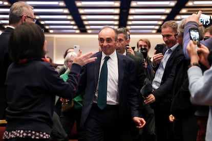 Éric Zemmour en el centro de conferencias ILEC, en Londres, Reino Unido, el 19 de noviembre.