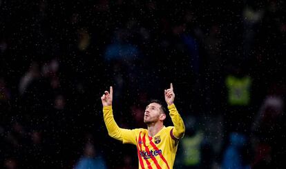 Messi celebra el gol de la victoria.
