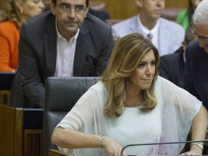 Susana Díaz, al segon dia de votacions per a la seva investidura.