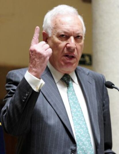 Foreign Minister José Manuel Garcia Margallo at a news conference on Friday.