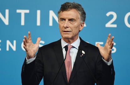 El presidente argentino, Mauricio Macri, durante la reunión del G20. 