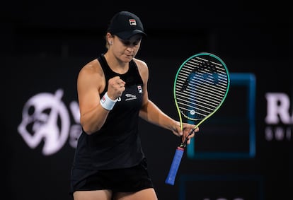 Ashleigh Barty, durante la semifinal del Adelaide International WTA 500.