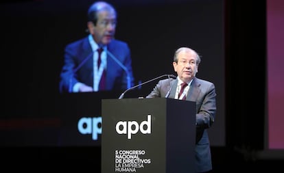 El presidente de Garrigues, Fernando Vives, durante su intervención.