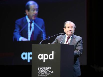 El presidente de Garrigues, Fernando Vives, durante su intervención.