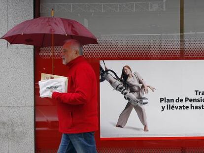 Imagen de una oficina del Banco Santander.