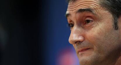 Valverde, durante la rueda de prensa de este martes.